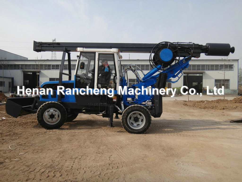 Wheeled Rotary Drilling Rig Pressure Type Drilling 11m / 13m / 15m / 20m Depth