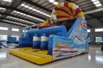 Cute Lovely Bear Inflatable Dry Slide High Durability Fire - Retardant