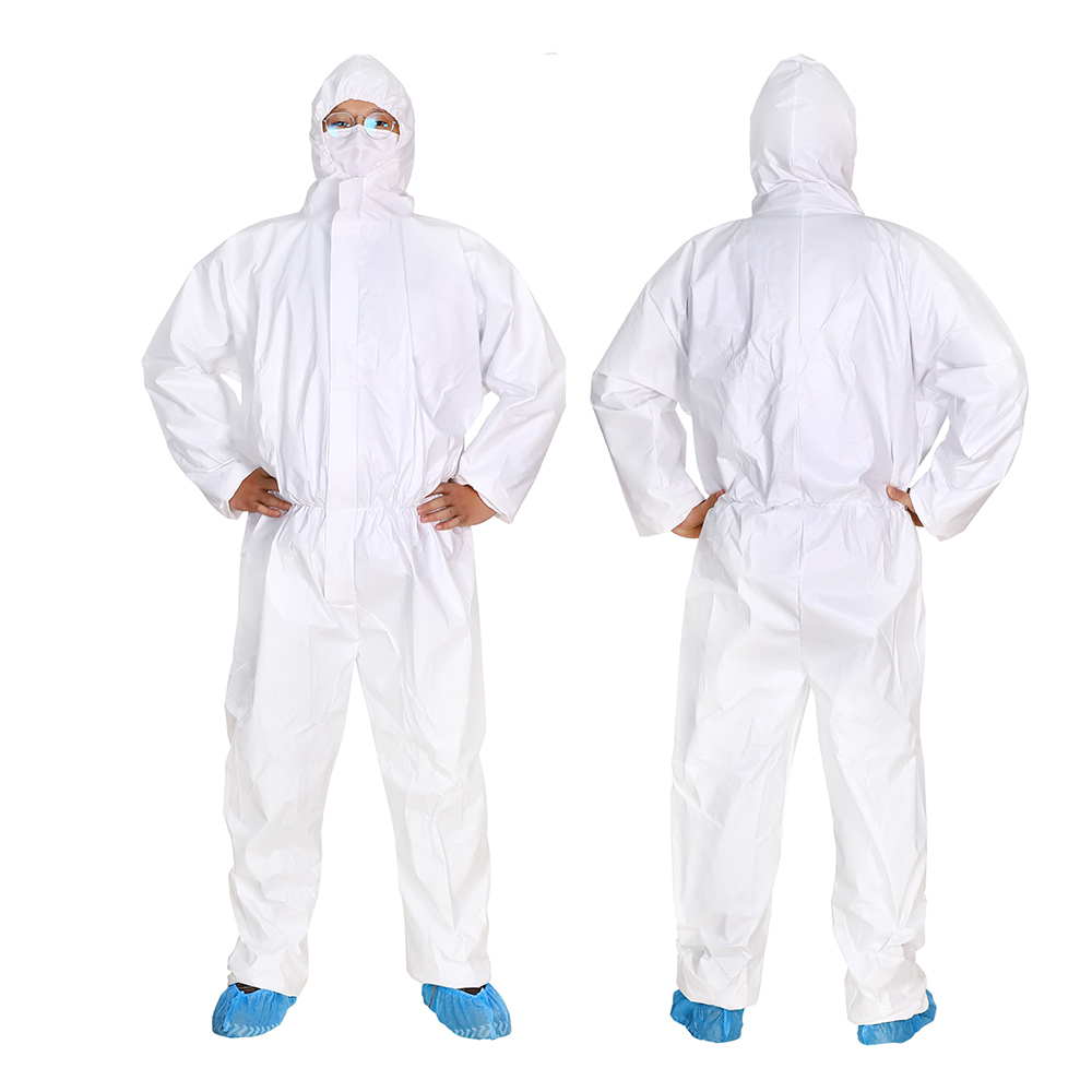 Elasticized Wrist Disposable Chemical Coverall Disposable Coveralls Type 5 6