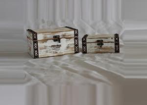 China Painting Set Of 2 Decorative Retro Wooden Box Cabinet wholesale