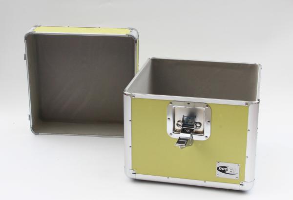 LP 12" Aluminum Carry Case Yellow DVD Storage Box Aluminum ABS Diamond Portable