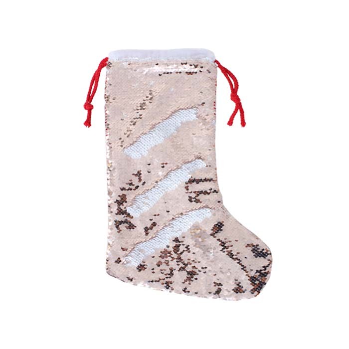 OEM Sequin Sublimation Christmas Stocking Blanks Sublimation Christmas Decorations