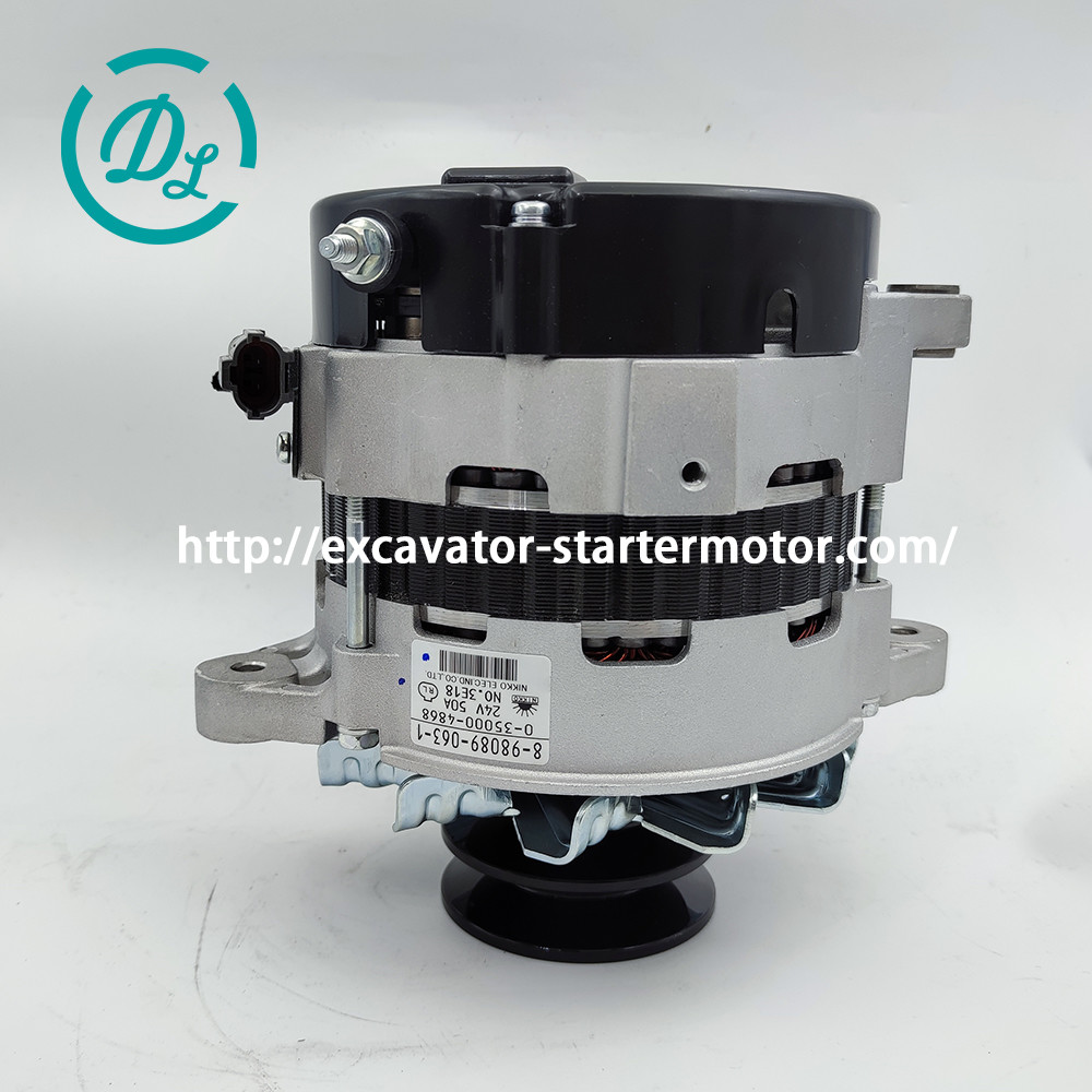 50A 24V Excavator Alternator 4LE2 8980890630 8980890631 0350004868