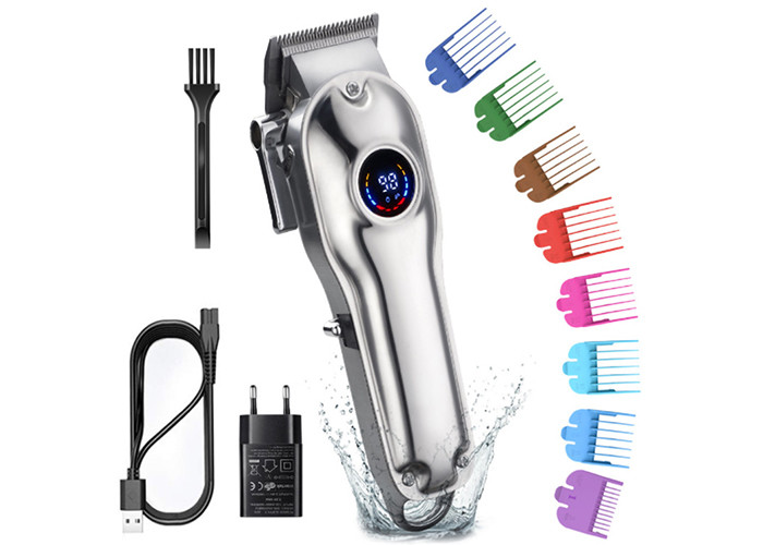 100% Waterproof Cordless Pro Home Barber Kit LED Display for Men