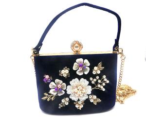 China Women Evening Clutch Handbag With Paste Diamond Flower OEM ODM wholesale