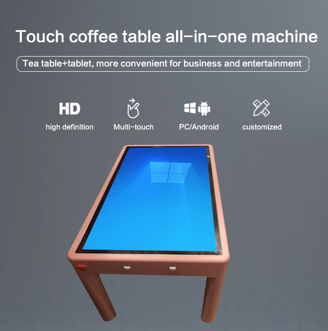 Smart Touch Interactive Screen Table Capacitive Multimedia Touch Table All In One Touch Screen Coffee Table