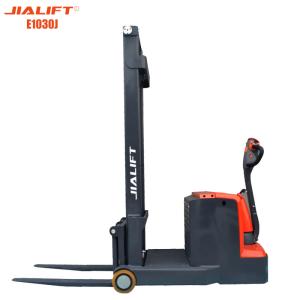 China 1 Ton Electric Counter Balance Forklift Lifting 3000mm Industrial Walkie Stacker wholesale