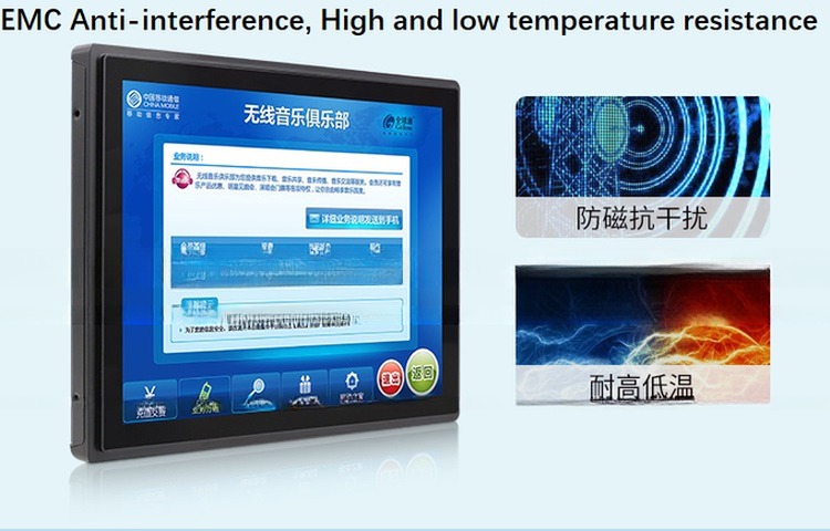 Embedded Wall Mounted General Touch 17 Inch Open Frame Touch Display Industrial Touchscreen Monitor VGA HDMI USB