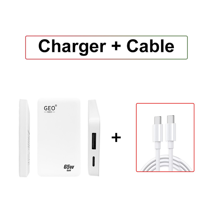 20V 65w 3.25A GaN Fast Charger USB A / USB C Fast Charging Travel Adapter