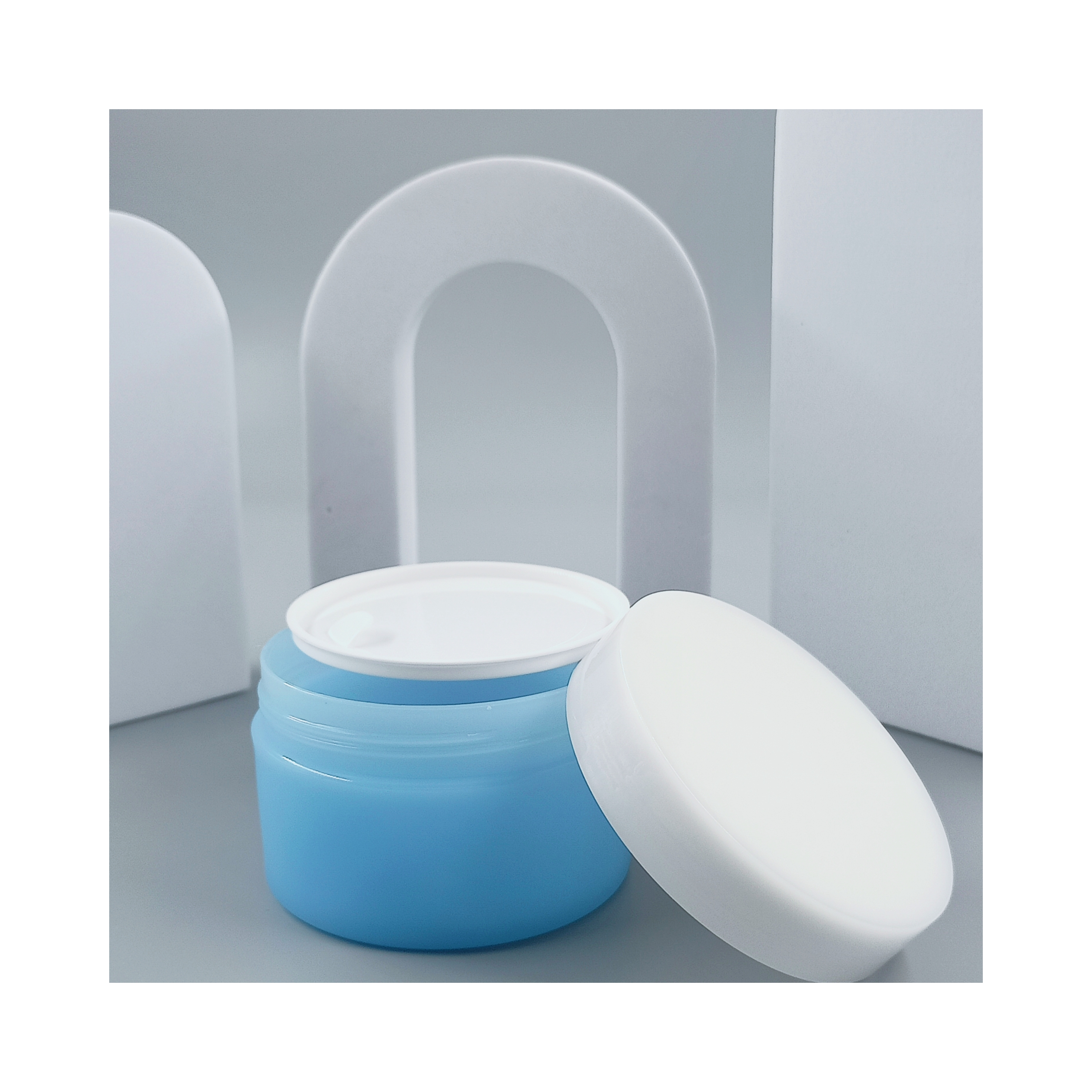 Sample Provided Freely 15ml Double Layers Plastic Jars with Lids PP Plastic Face Cream