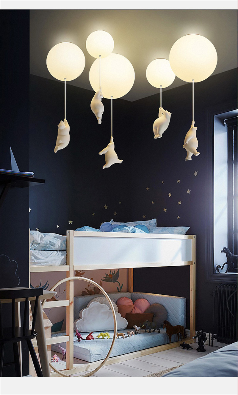 Modern LED Ceiling Lights Warm Cartoon Bear Ceiling lamp for Kids Rooms(WH-MA-135)