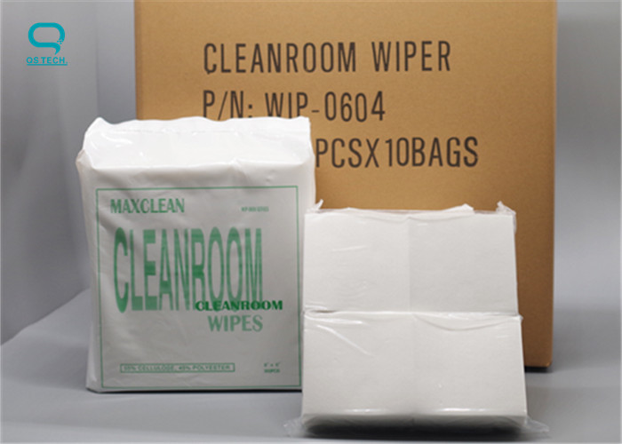 0609 Highly Absorbent Presaturated Cleanroom Wipes , Lint Free Polyester Wipes For Cleanroom