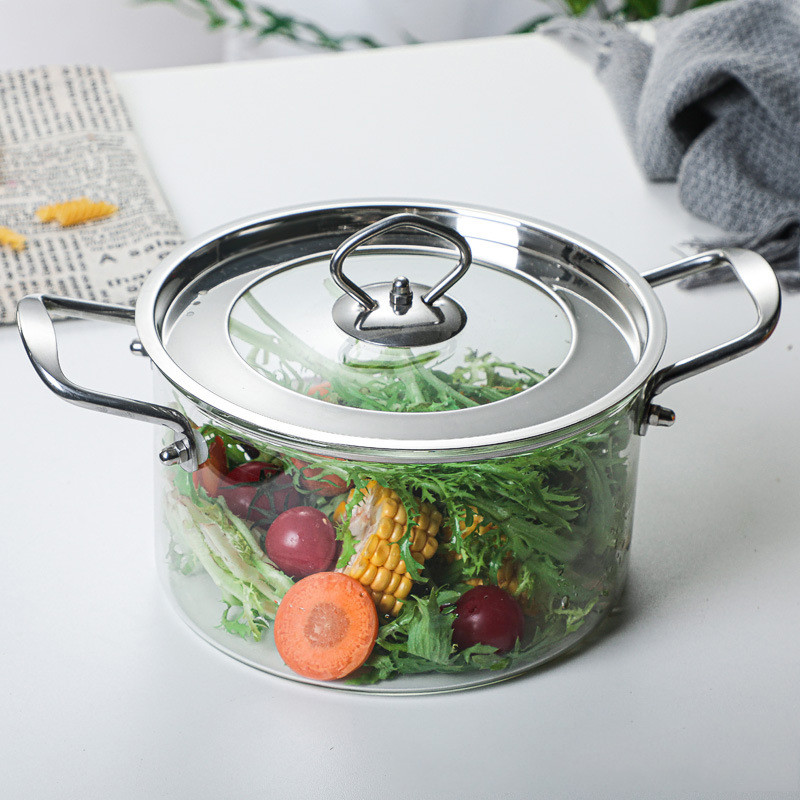Kitchenware 5L Borosilicate Transparent Glass Soup Pot