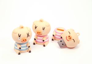 China Cute Cartoon PVC USB Flash Memory with Logo 2GB 4GB 8GB wholesale