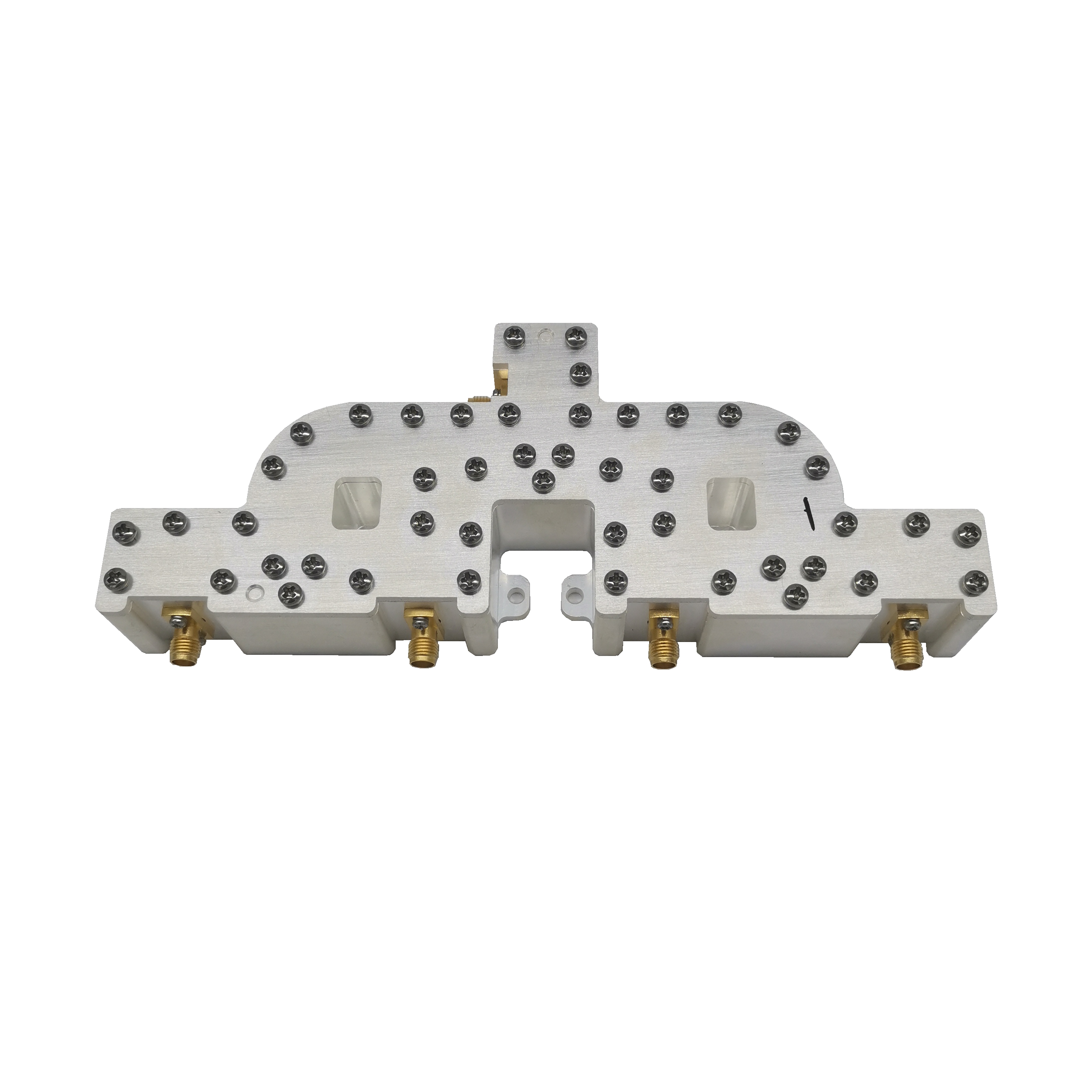 8.5 - 10.5ghz Coaxial 4 Way Power Divider , Small Waveguide Power Splitter