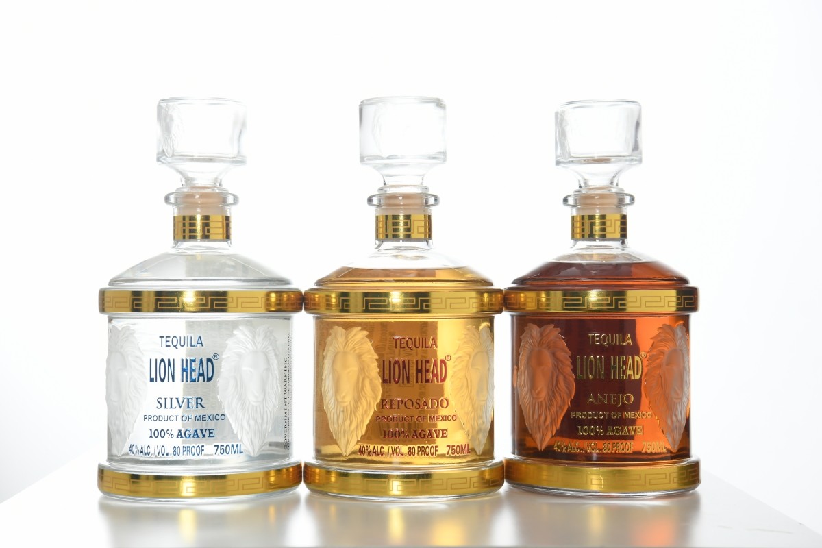 Tequila Frosted Glass Bottle/Frosting/ Hot Stamping/Hollow Stoppers