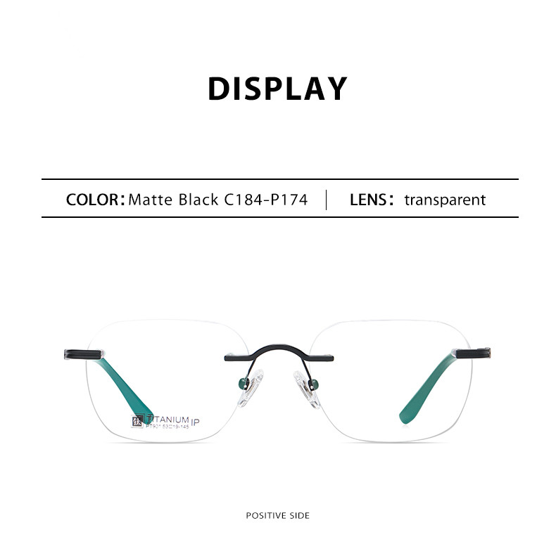 Ultra Lightweight Rimless Titanium Eyeglass Anti Blue Light Durable