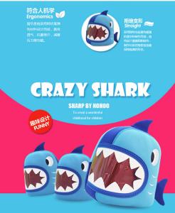 China Neoprene Kids Shark Backpack , Kids Fish Backpack Fancy 3D Cartoon wholesale