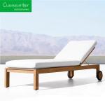 Outdoor Pool Deck Sun Beds Teak Wood Garden Sunbed Loungers with Luxury