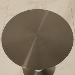 Satin Finish Natural Marble Top Stainless Steel End Table Metal