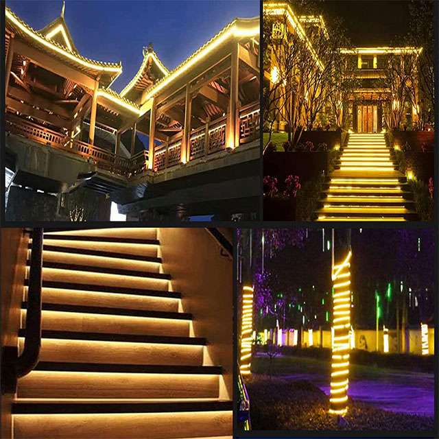 8 Mode Solar Strip Lights outdoor 3500K IP68 Water Resistant With Remote Control