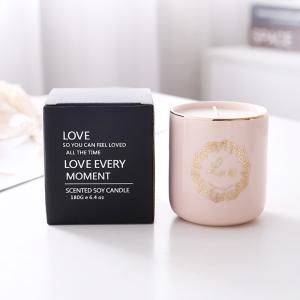 China White Vegan Soy Candles Long Lasting Strong Scented Blue Campanula Scent wholesale