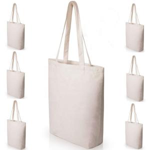 China Plain White Cotton Beach Bag Promotional Square Sundry Easy Cleaning wholesale