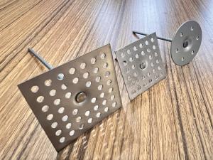 China Aluminum Nail Perforated Base Insulation Stick Hangers Fixing Washer wholesale