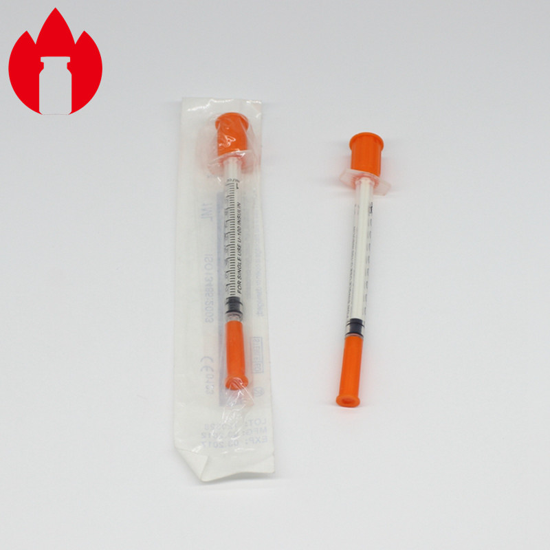 1ml Injectable Insulin PP Plastic Medicine Syringe Single Use