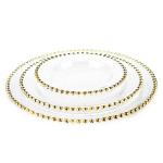 Pearl Round Gold Decoration Glass Charger Plate for Wedding Dinnerware Glass