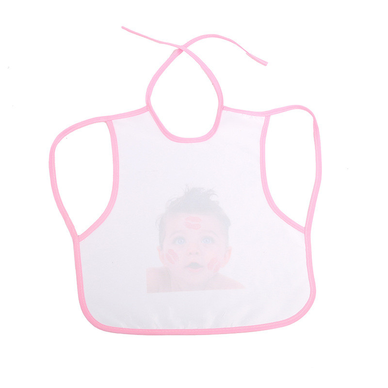 Custom Sublimation Blank Polyester Baby Bib For Sublimation Photo Printing