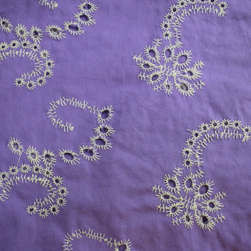 Soft Dresses White Embroidered Solid Color Cotton Fabric Garment Textile