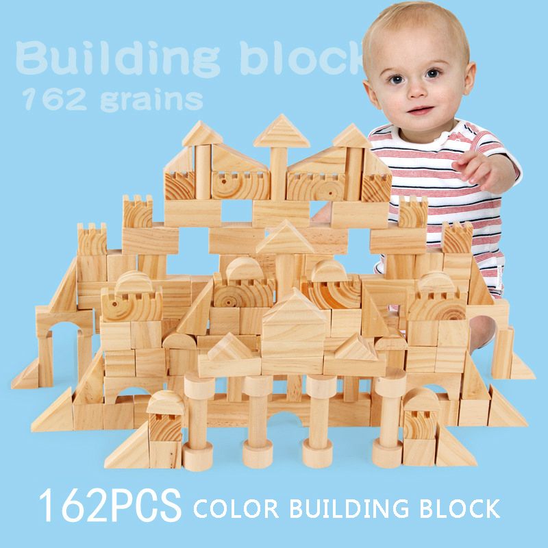 Montessori Education Wooden Grains Stacking Building Blocks Kindergarten Children Early Childhood Parenting Kids Toys