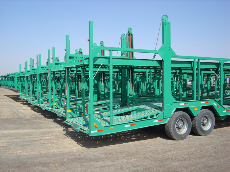 3 Axles Car Carrier Semi Trailer with Steel Material and 40000KG Payload