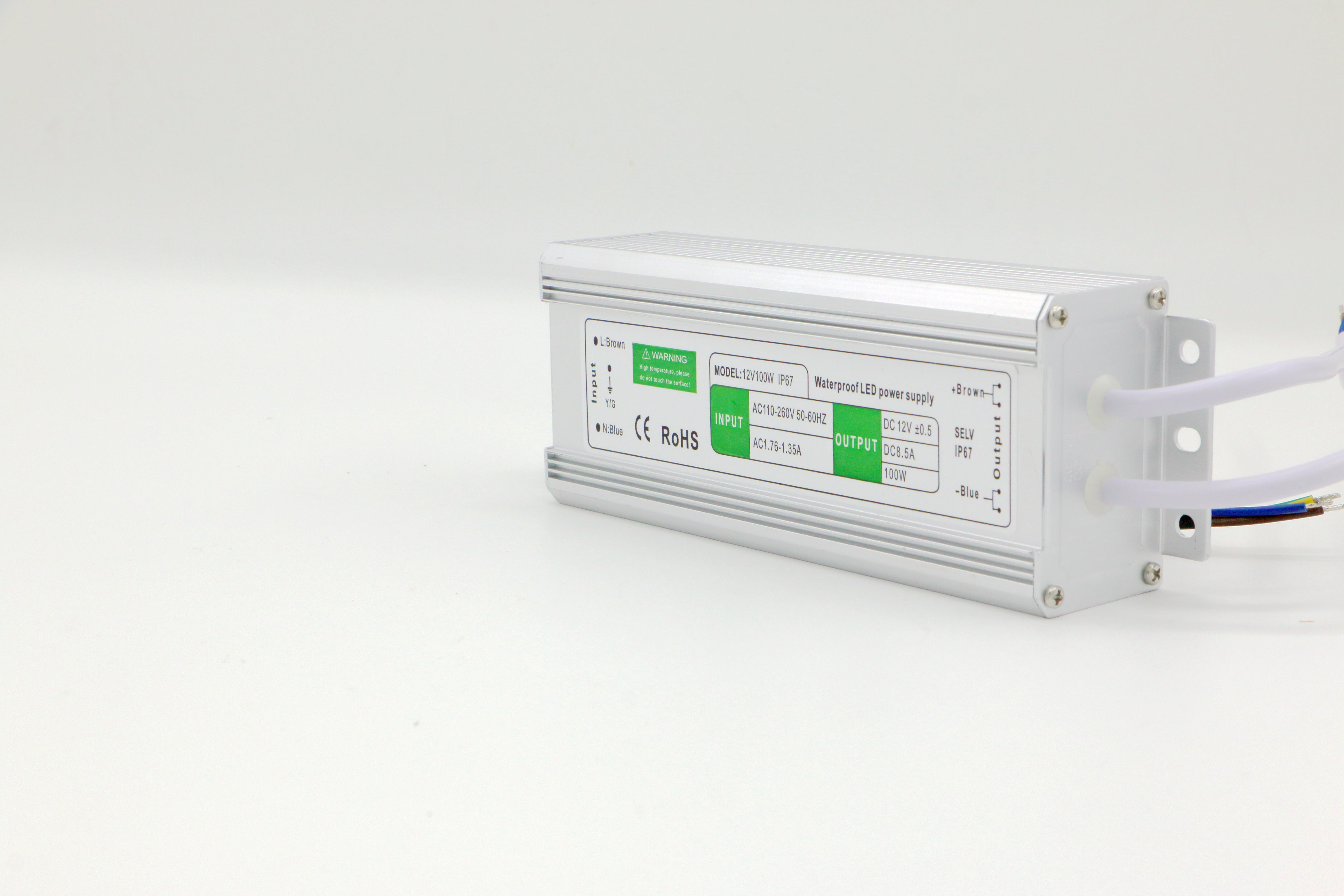 water proof smps 12V8.5A100W single output SMPS with CE DC12V100W full watt Iron Case for LED Lighting Factory Outlet