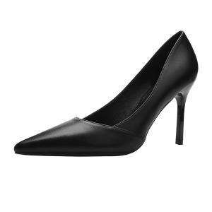 China 8666-13 Korean fashion pointed shallow mouth high heels nightclub thin sexy single shoes stiletto professional OL women' wholesale
