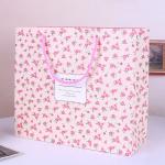 Christmas Patterned Gift Bags Flower Logo Presents Customize Color