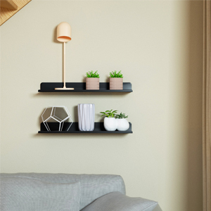 Floating Wall Shelf Modern Metal Decorative Display Rack Steel Frame Decorative Shelf
