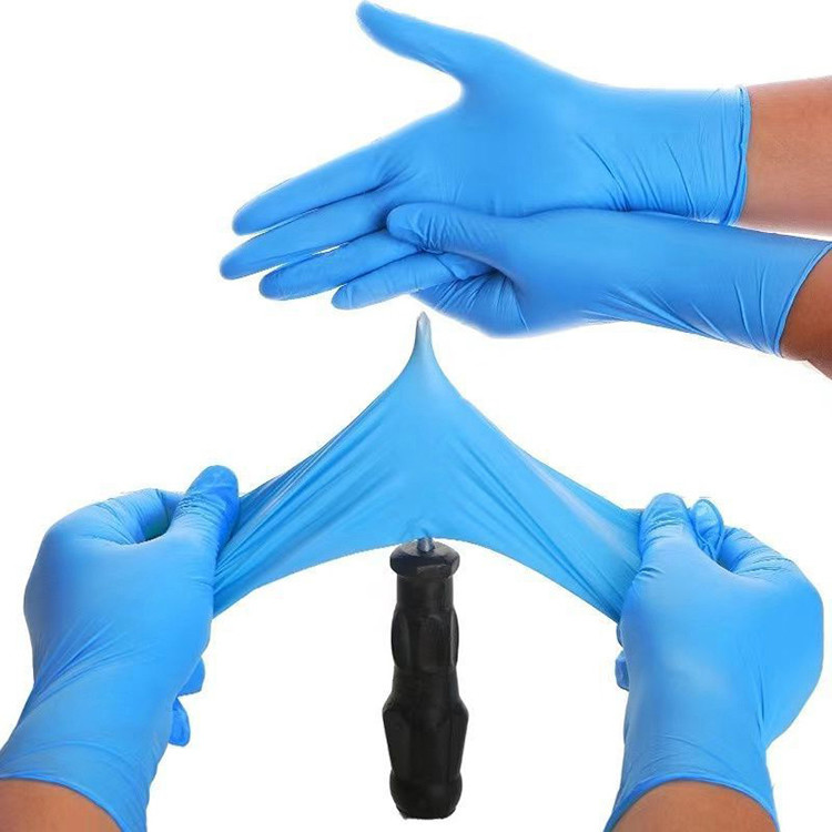 ISO13485 6Mil Nitrile Exam Gloves Medium / Disposable Hospital Gloves