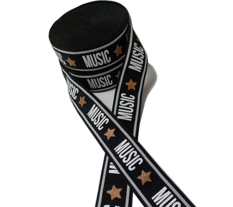 40m Roll Printed Elastic Bands 3.5cm Picot Elastic For Underwear