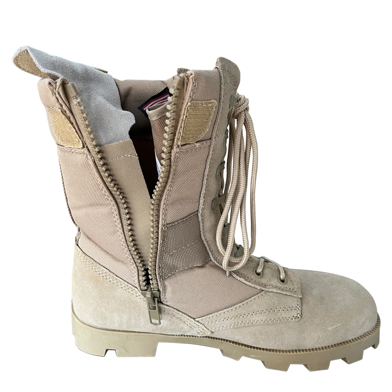 Rubber Outsole Waterproof Botas Training Men Black Brown Desert Boots with Mesh Lining