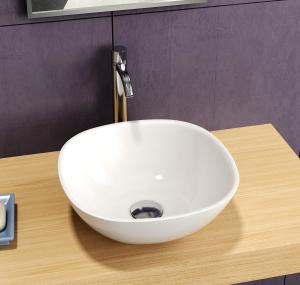 China Home Hotel Counter Top Bathroom Basin Seamless Stone Bowl Sink wholesale