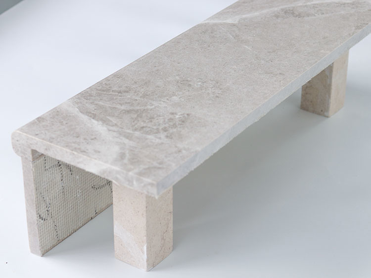 Firebrick Stair Ceramic Tiles , Gray Granite Tiles For Staircase