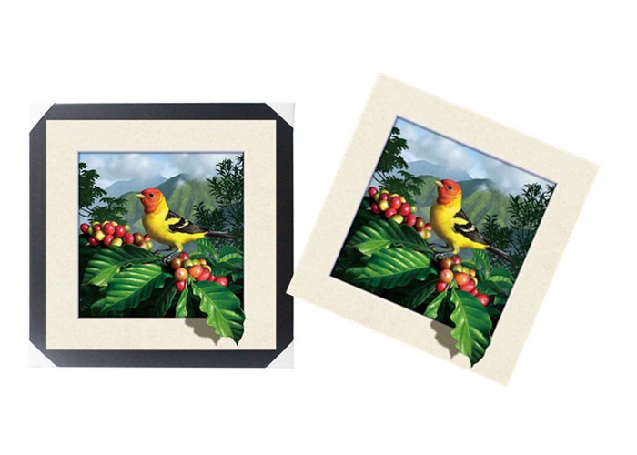 Durable Lenticular Printing Services / 5D Lenticular Picture With PS Frame For Wall Art Decro