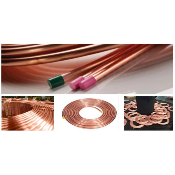 ASTM B280 AC 3/8'' 1/2'' 3/4'' 1/4'' Straight Copper Tube For HVAC Rolling Pancake Coil