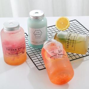 China Round Cylinder Empty 650ml 54MM Plastic Beverage Jar wholesale