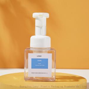China Transparent 250ml PET Plastic Foam Pump Bottle 68*68*143mm wholesale