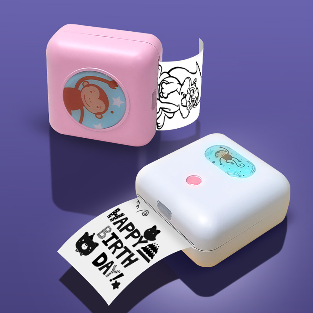 NEW Portable Bluetooth 4.2 Printer Phone Photo Pocket Sticker Bill Thermal Printer USB Micro Connector