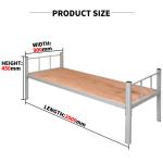 Fashion High End Metal Single Bed Portable Durable Single Adult Design