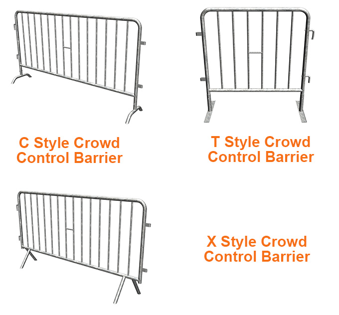 Steel Portable Barricade Steel Pedestrian Crowd Control Fence
